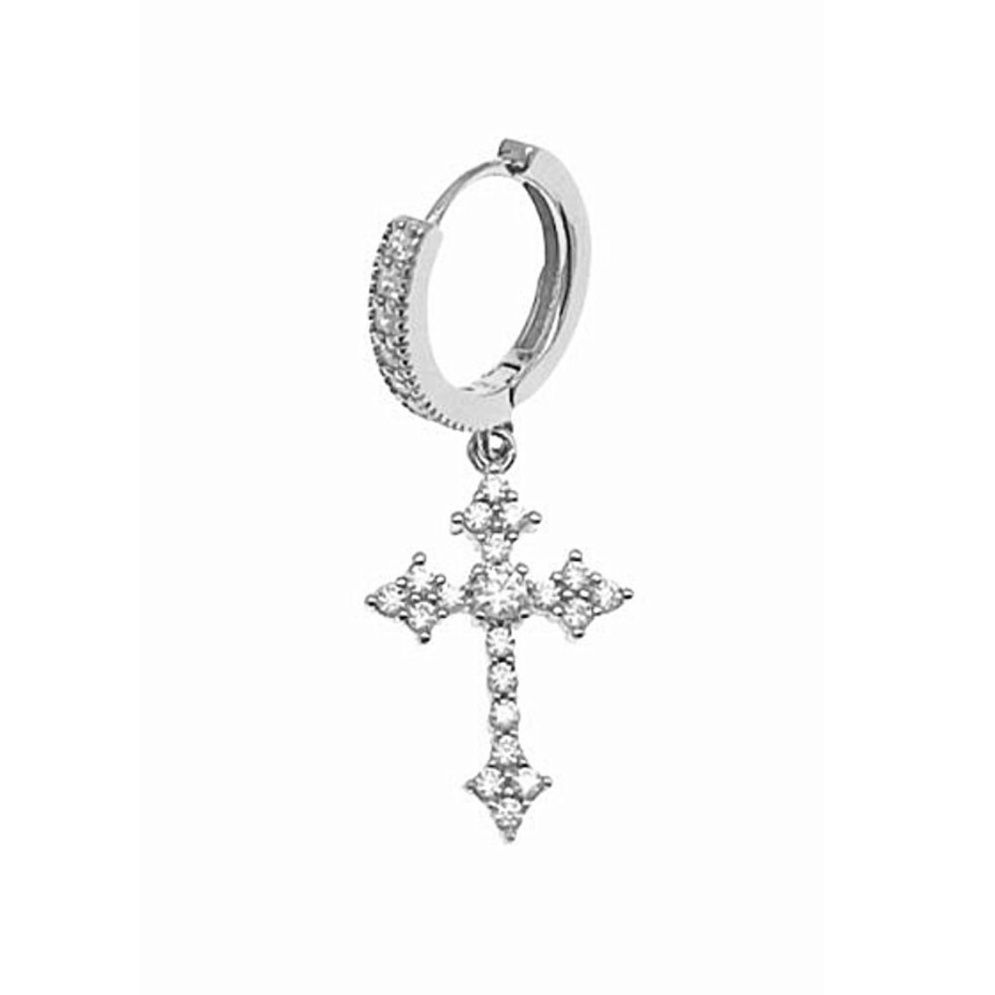 メンズピアス メンズピアス 神秘的な十字架フープピアス