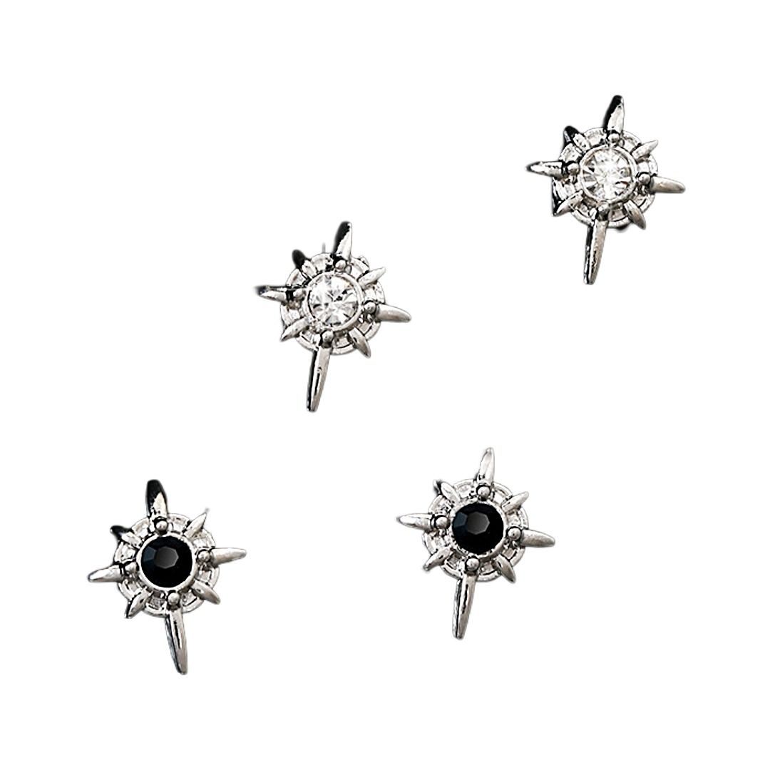 ピアスメンズ 星型鋭角デザイン メンズピアス シルバー