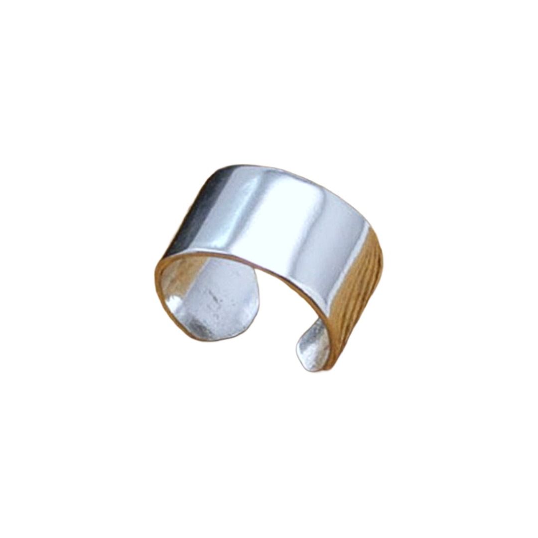 ピアスメンズ 鏡面仕上げ幅広イヤーカフ メンズピアス