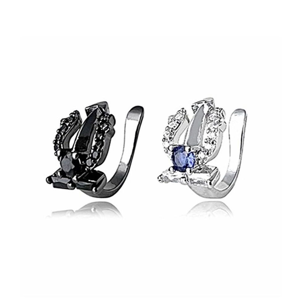 メンズピアス 王冠宝石イヤーカフ 高級感溢れる男性用