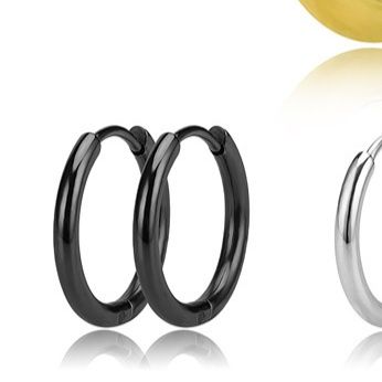 メンズピアス チタン製シンプルリングピアス両耳セット