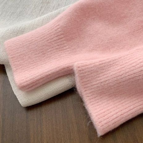 ピンクコーデ ハートボタン韓国風 長袖ニットカーディガン 