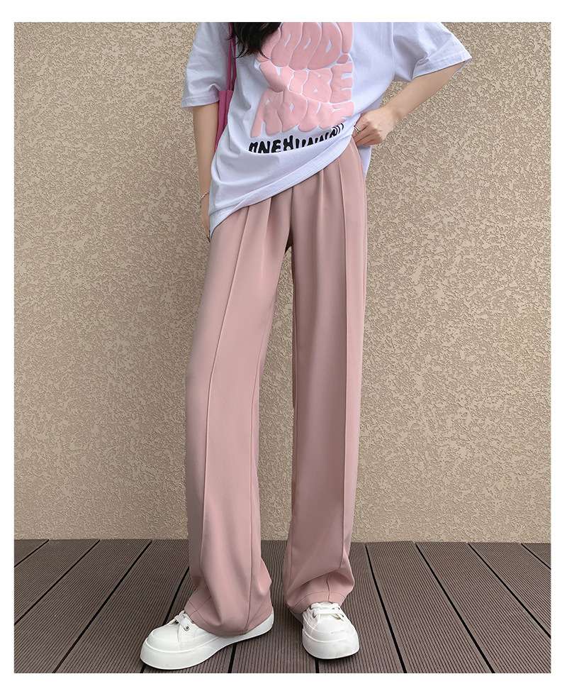 ピンクコーデ専門通販PinkyFashion（ピンキーファッション）  ドレープ感たっぷりのワイドピンクパンツ