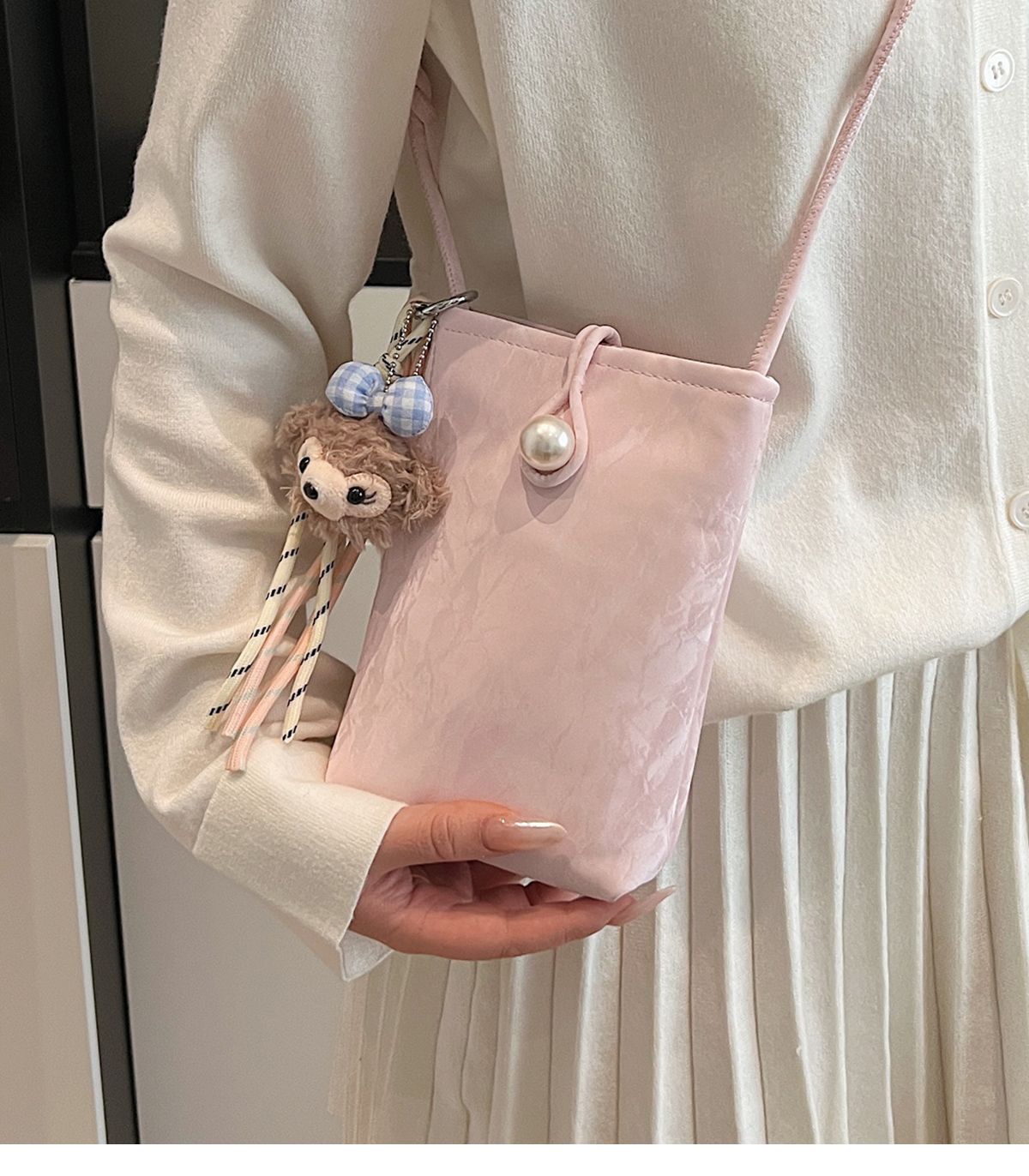 ポシェット ぬいぐるみチャーム付きミニポシェット