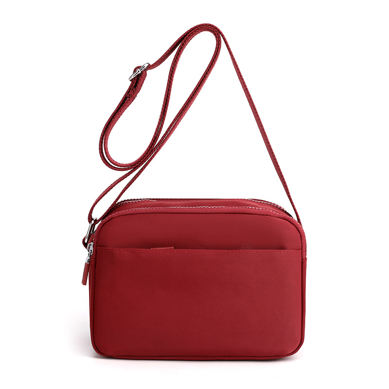 ポシェット レディース多層ポケット付き軽量ナイロンショルダーポシェット