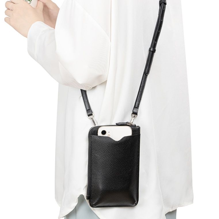 レディース本革ショルダーポシェット携帯ポーチ
