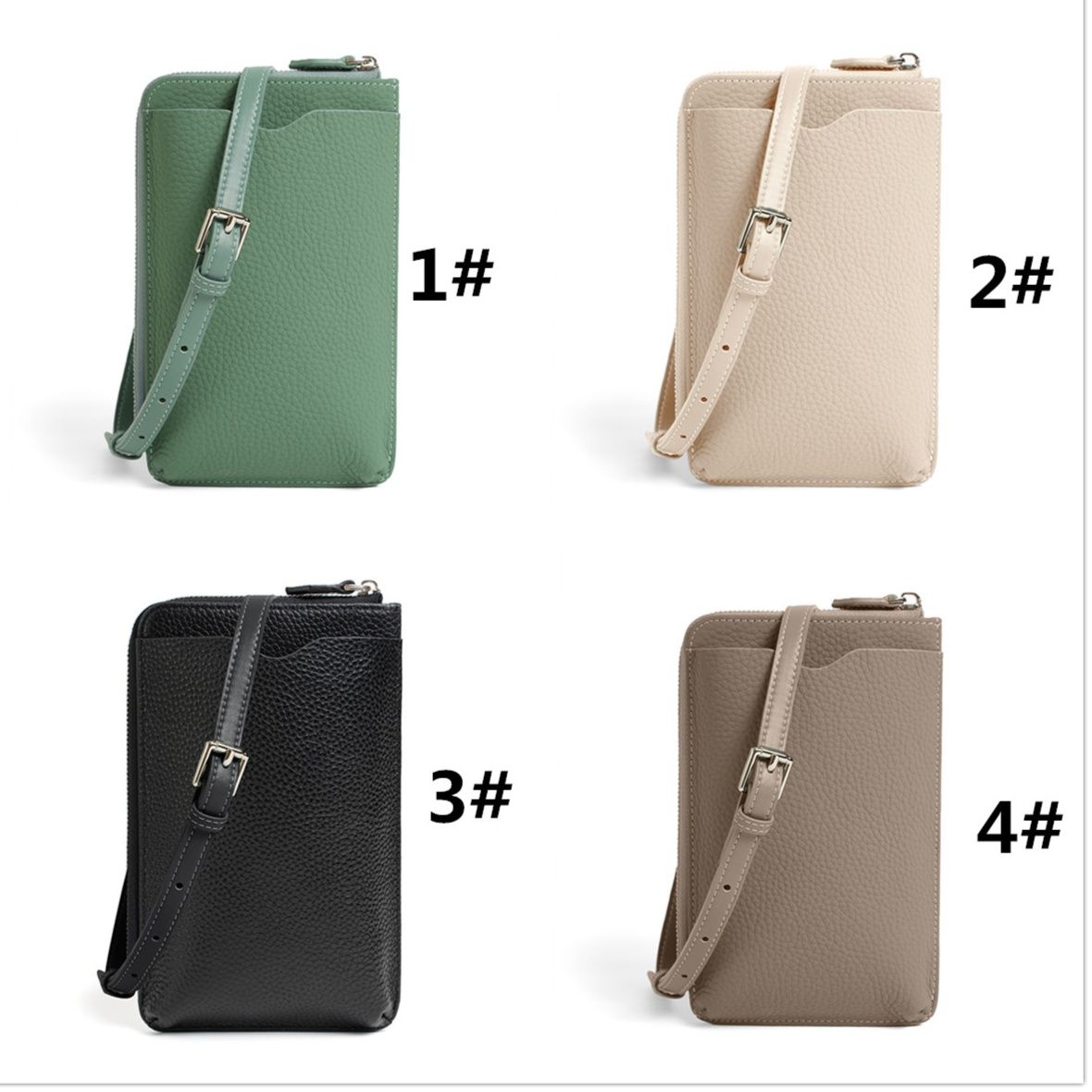 レディース本革ショルダーポシェット携帯ポーチ