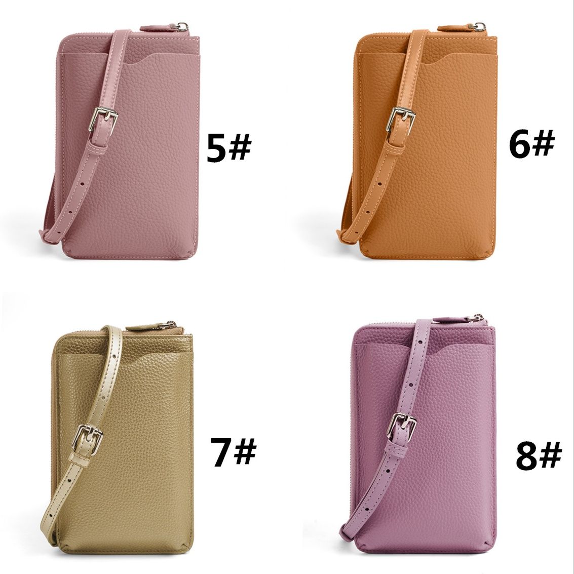 レディース本革ショルダーポシェット携帯ポーチ