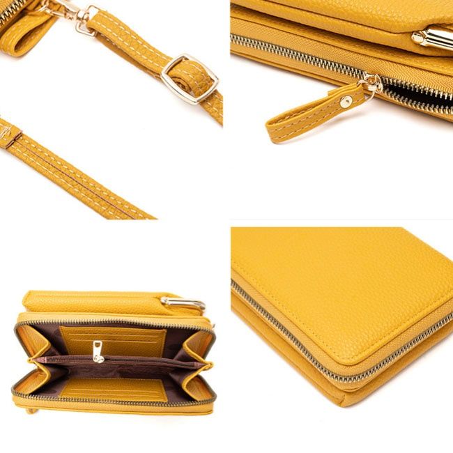 レディース スマホ収納 がま口お財布ポシェット