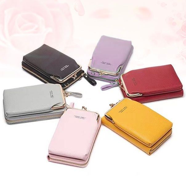 レディース スマホ収納 がま口お財布ポシェット