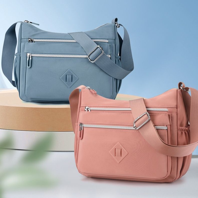 ポシェット 多機能ファスナー付き斜め掛けポシェット