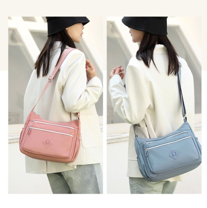 ポシェット 多機能ファスナー付き斜め掛けポシェット