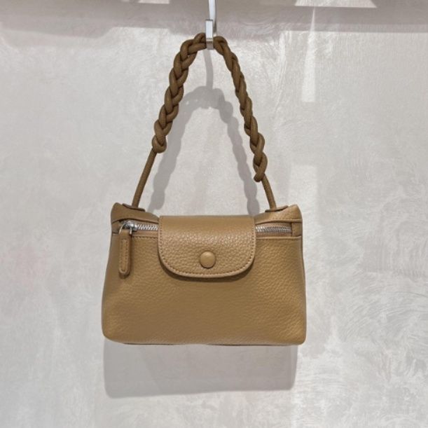 ポシェット 本革シュリンクレザー縦型ミニショルダーポシェット