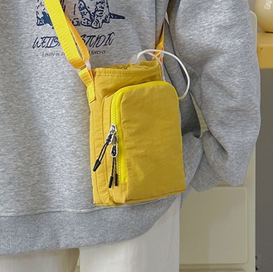 ポシェット 巾着型多機能ミニショルダーバッグ