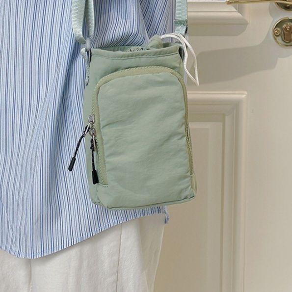 ポシェット 巾着型多機能ミニショルダーバッグ
