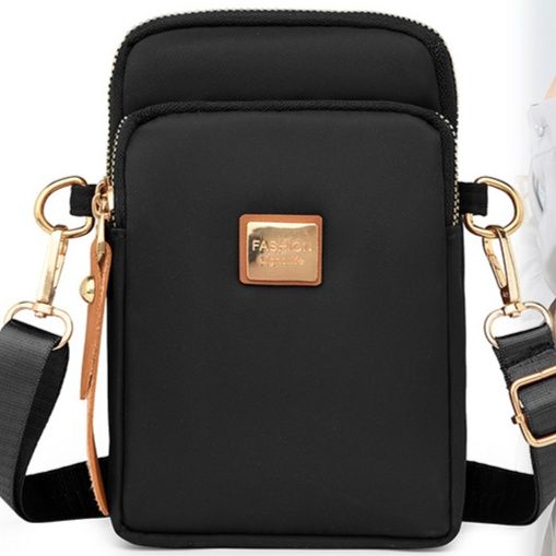 ポシェットレディース 軽量ナイロン縦型ポシェット多機能斜め掛けバッグ