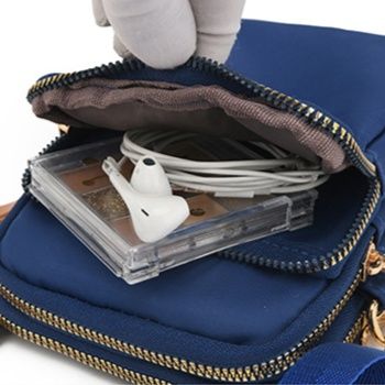 ポシェットレディース 軽量ナイロン縦型ポシェット多機能斜め掛けバッグ