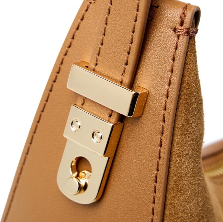 ポシェット レディーススエード調三日月形ショルダー