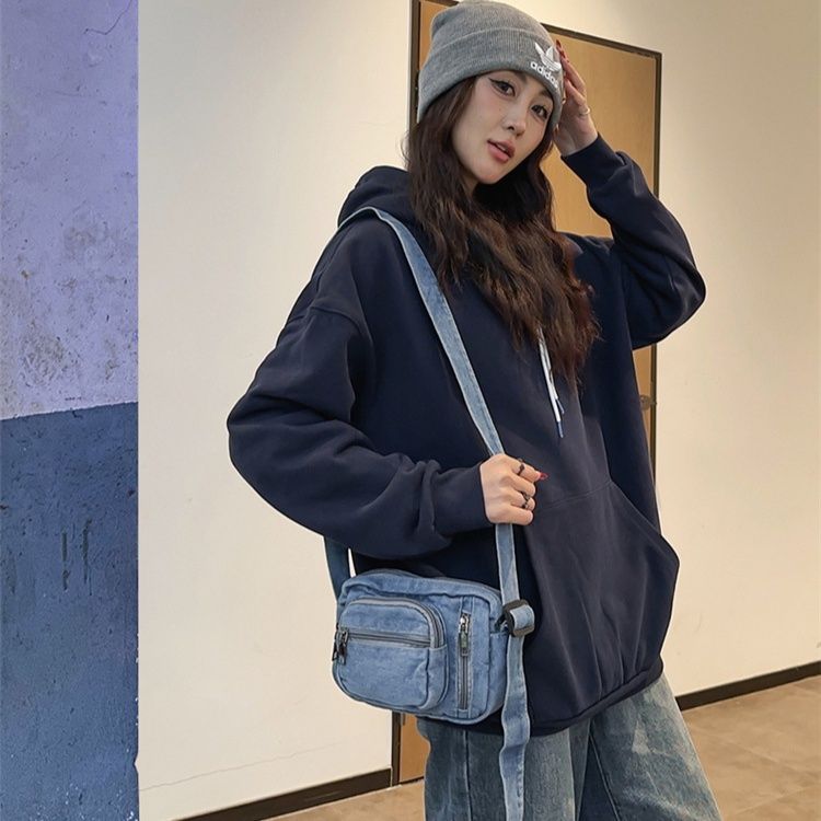 ポシェットレディース 多機能ポケット付きナイロン調ミニショルダーバッグ