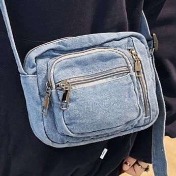 ポシェットレディース 多機能ポケット付きナイロン調ミニショルダーバッグ