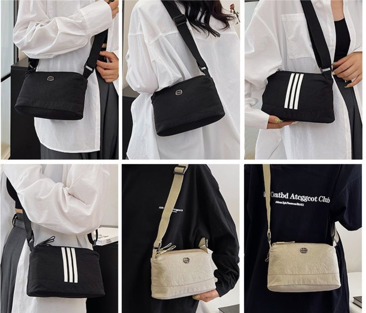 ポシェット シンプル型押しレザー調斜め掛けポシェット