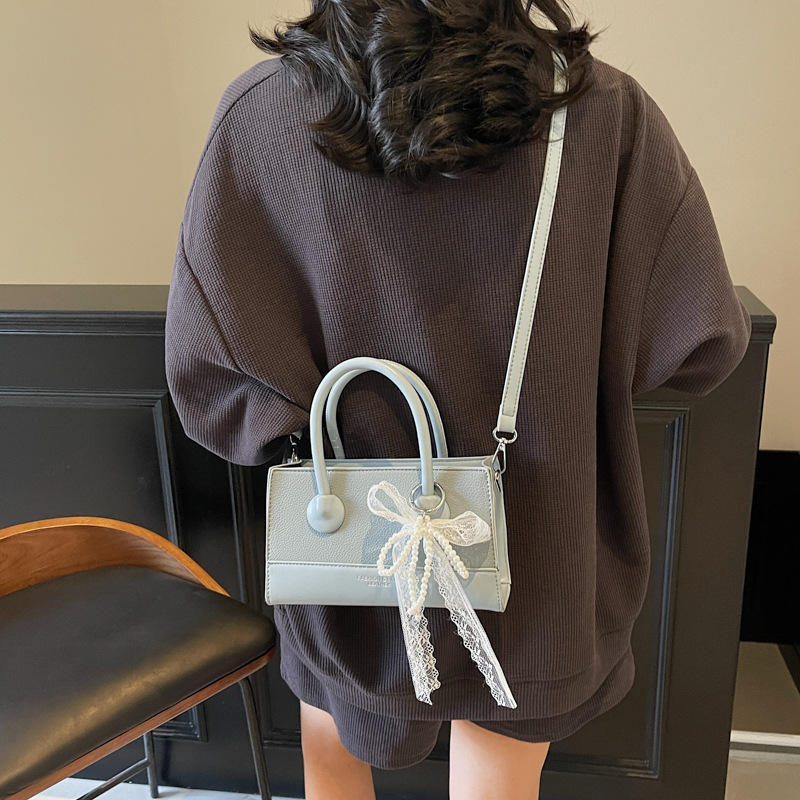 ポシェットレディース レースリボン装飾ハンドル付き2wayポシェット