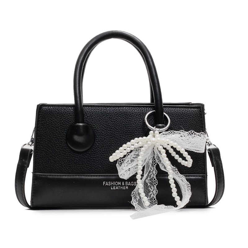 ポシェットレディース レースリボン装飾ハンドル付き2wayポシェット