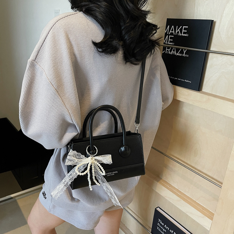 ポシェットレディース レースリボン装飾ハンドル付き2wayポシェット