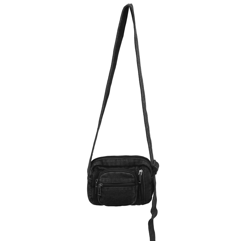 ポシェットレディース 多機能ポケット付きナイロン調ミニショルダーバッグ