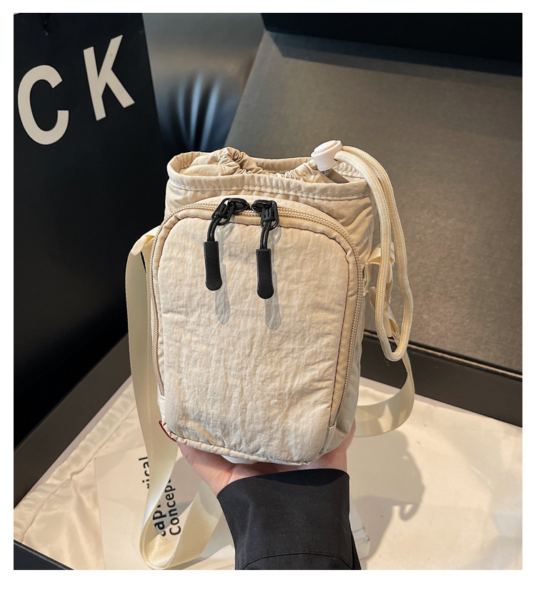 ポシェット レディースナイロン巾着型多機能ウエストポーチ