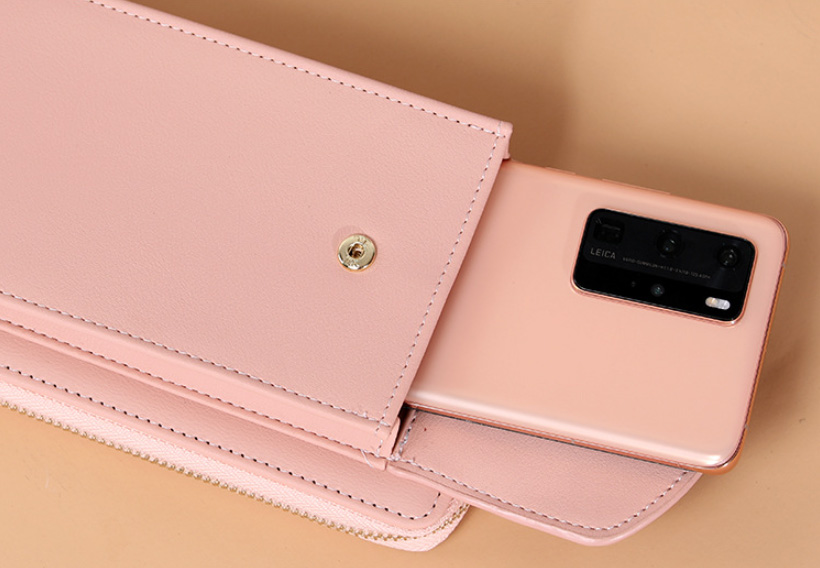 レディース縦型スマホポシェット斜め掛けミニバッグ