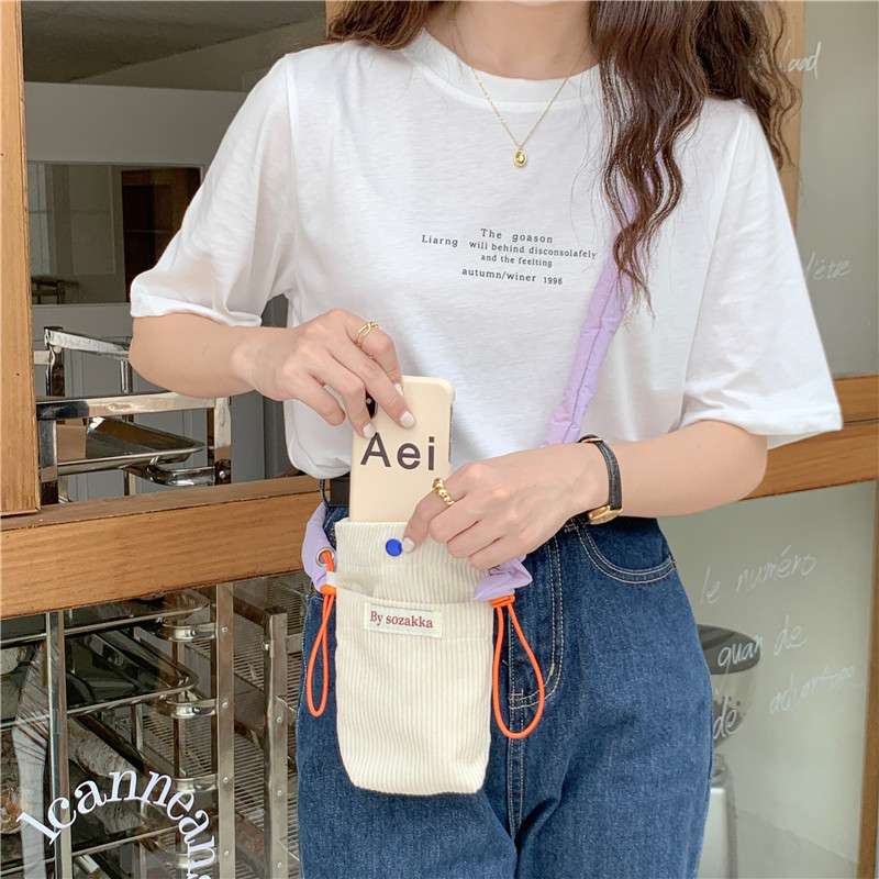 ポシェット　コーデュロイ調ミニポシェット