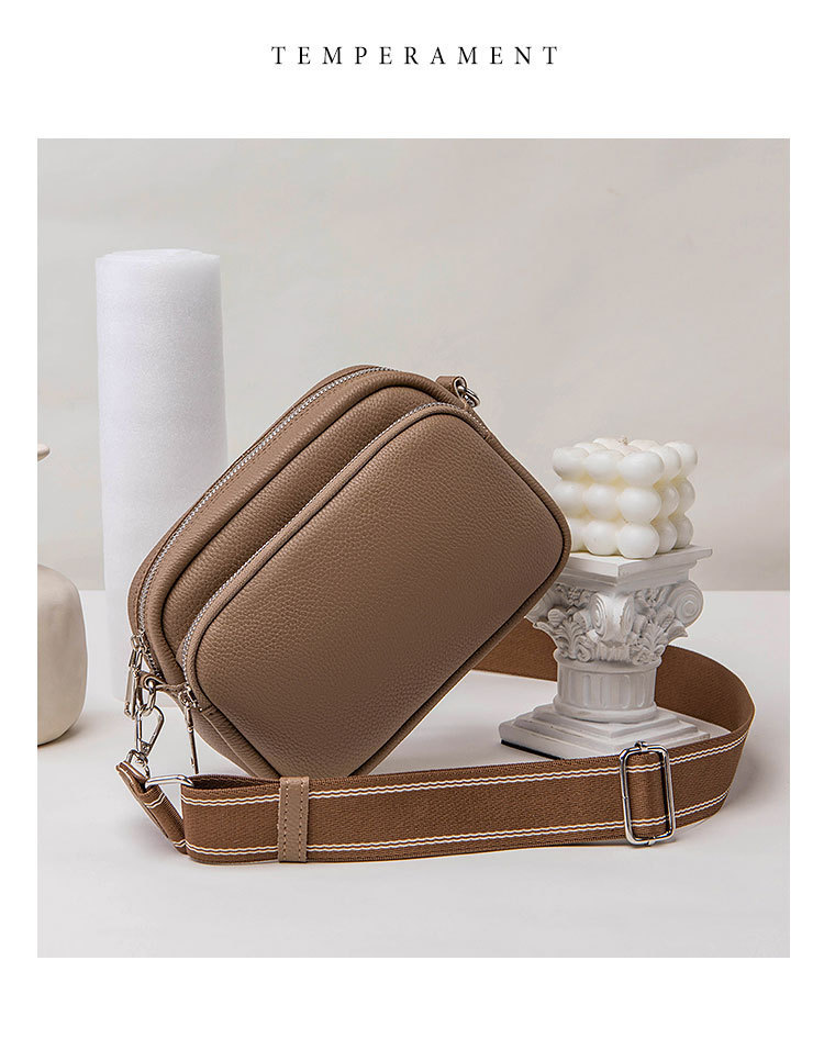 ポシェット 多機能仕切り付きミニ斜め掛けポシェット