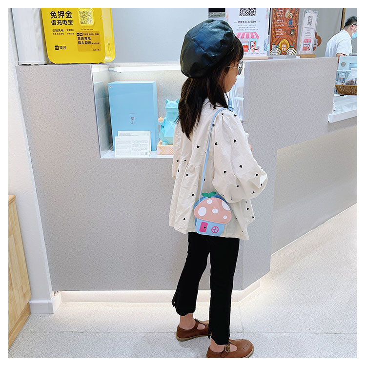 子ども用きのこ柄ポシェット 斜め掛け小物入れ