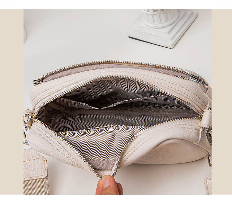 ポシェット 多機能仕切り付きミニ斜め掛けポシェット