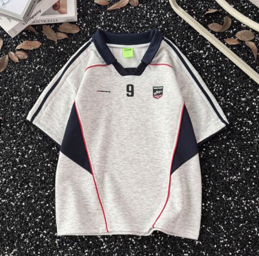 半袖ポロシャツ配色切り替え男性用上着