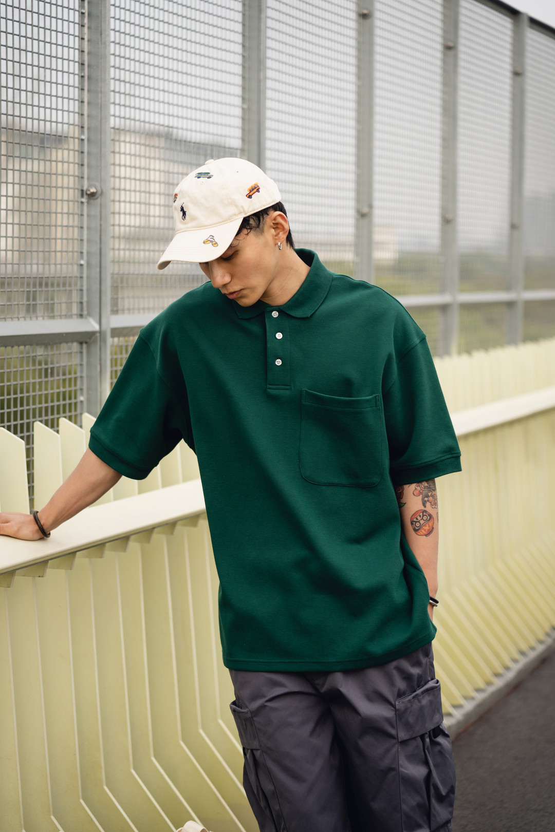 無地半袖ポロシャツ男女兼用カジュアル春夏