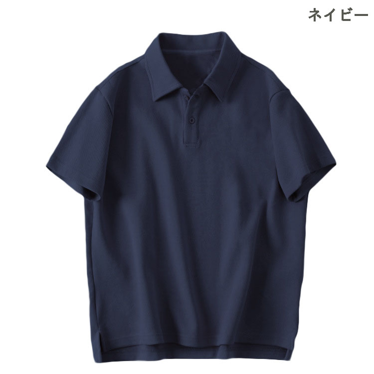 無地半袖ポロシャツ男女兼用カジュアル春夏
