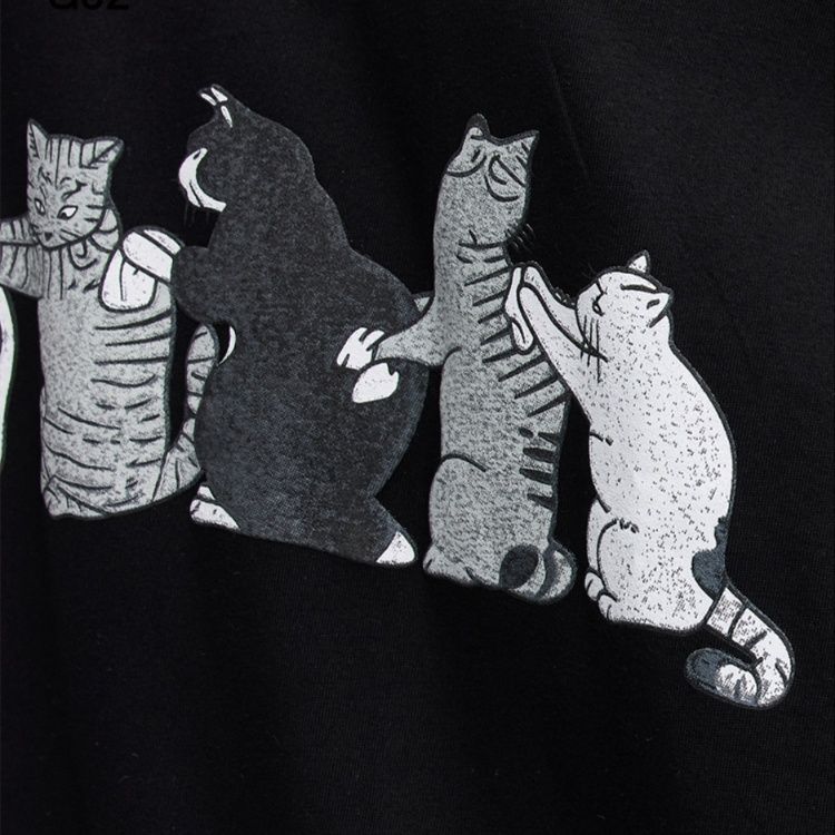 ポロシャツ ワンピース 猫柄刺繍入り