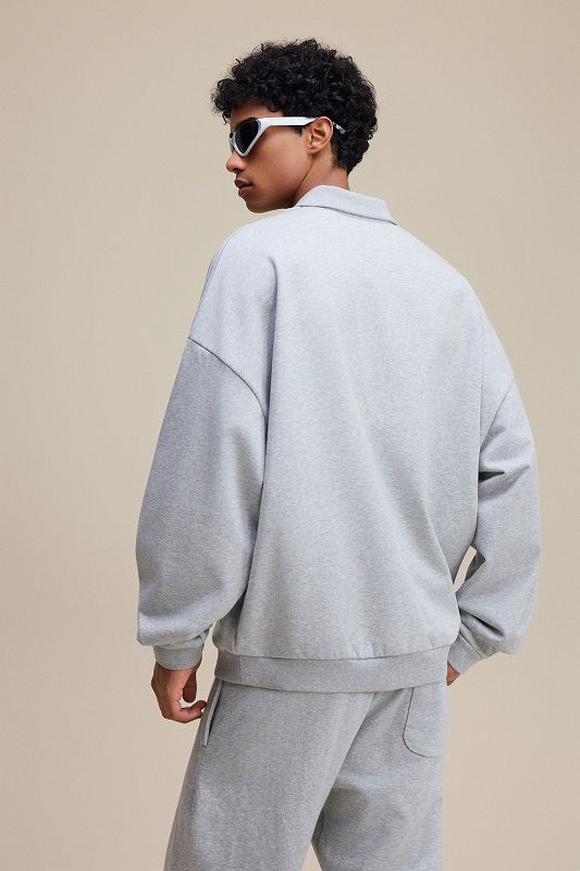 無地長袖ポロシャツ男女兼用ストリート系春秋新作全色展開