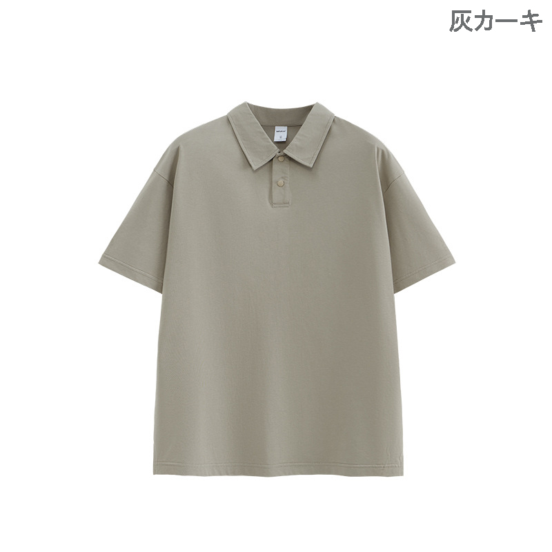 無地半袖ポロシャツ男女兼用カジュアル春夏新作