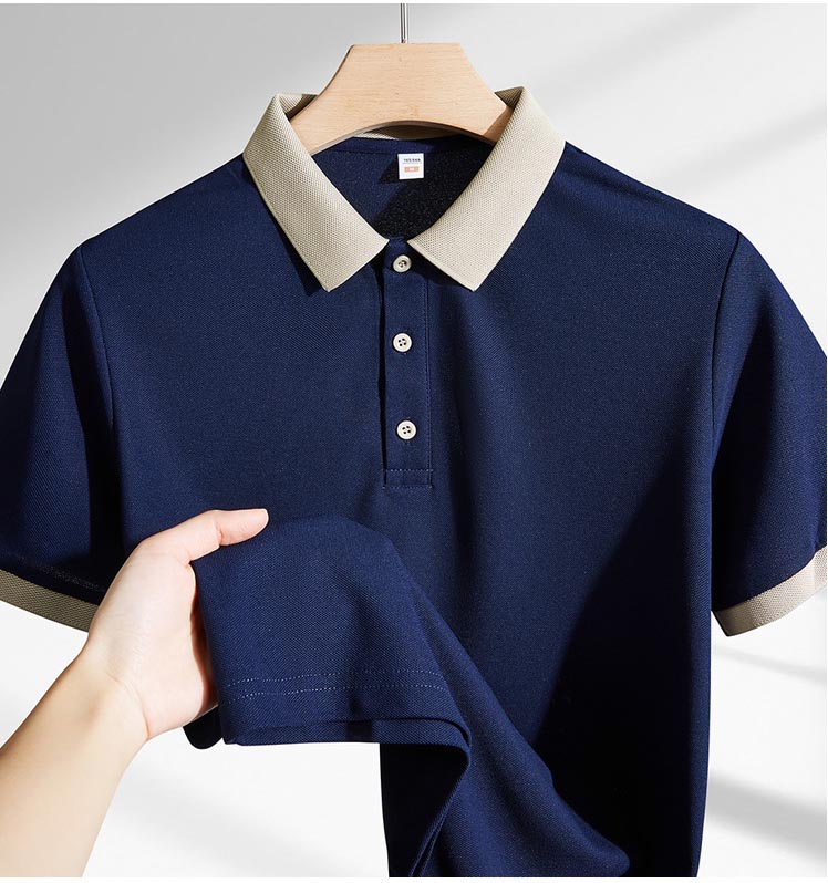 男女兼用配色ポロシャツ半袖通気性抜群カジュアル
