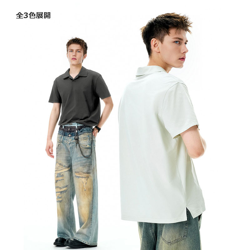 メンズ 吸汗速乾ポロシャツ 通勤・休日兼用 半袖 全3色