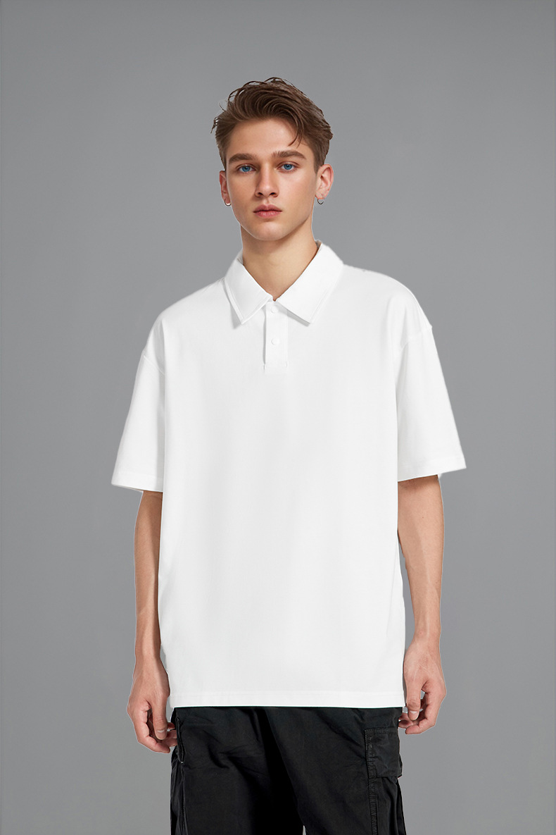無地半袖ポロシャツ男女兼用カジュアル春夏新作