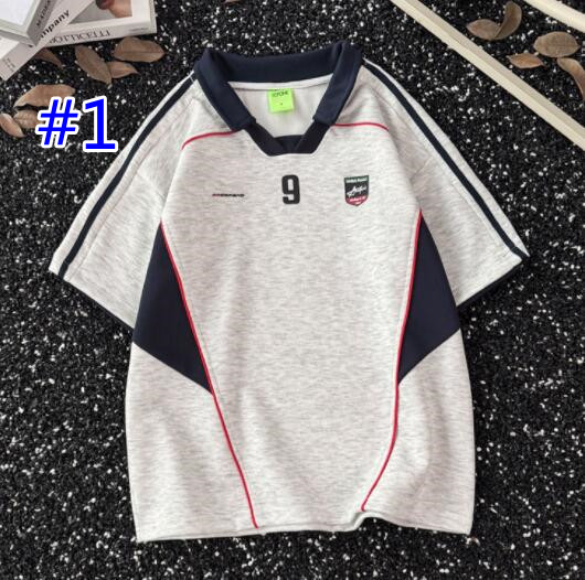 半袖ポロシャツ配色切り替え男性用上着