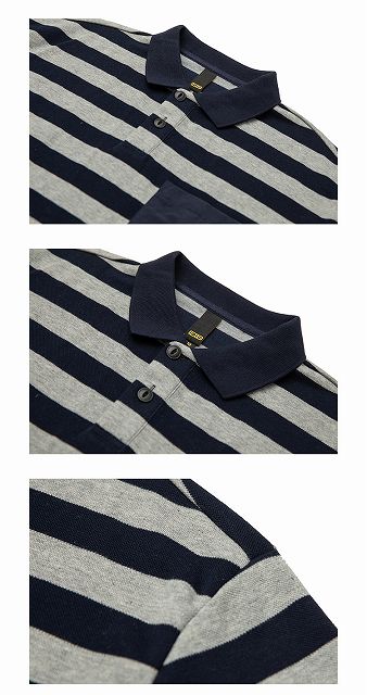 ボーダー柄ポロシャツ 男女兼用 春夏カジュアル