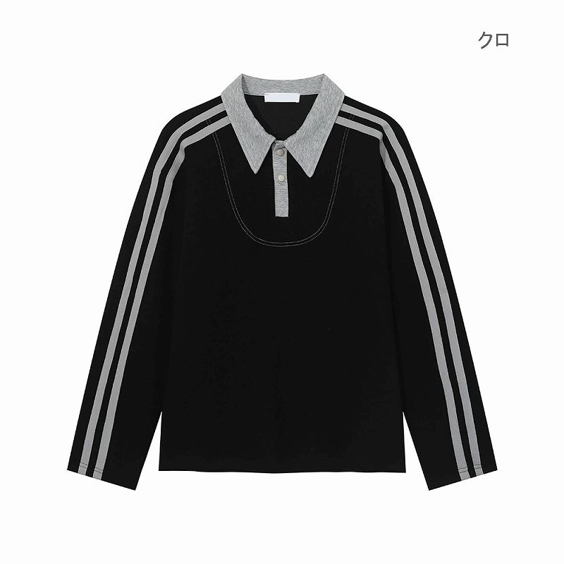 男女兼用長袖ポロシャツ上下組み合わせ春夏新作全二色