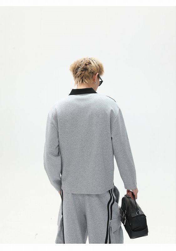 男女兼用長袖ポロシャツ上下組み合わせ春夏新作全二色