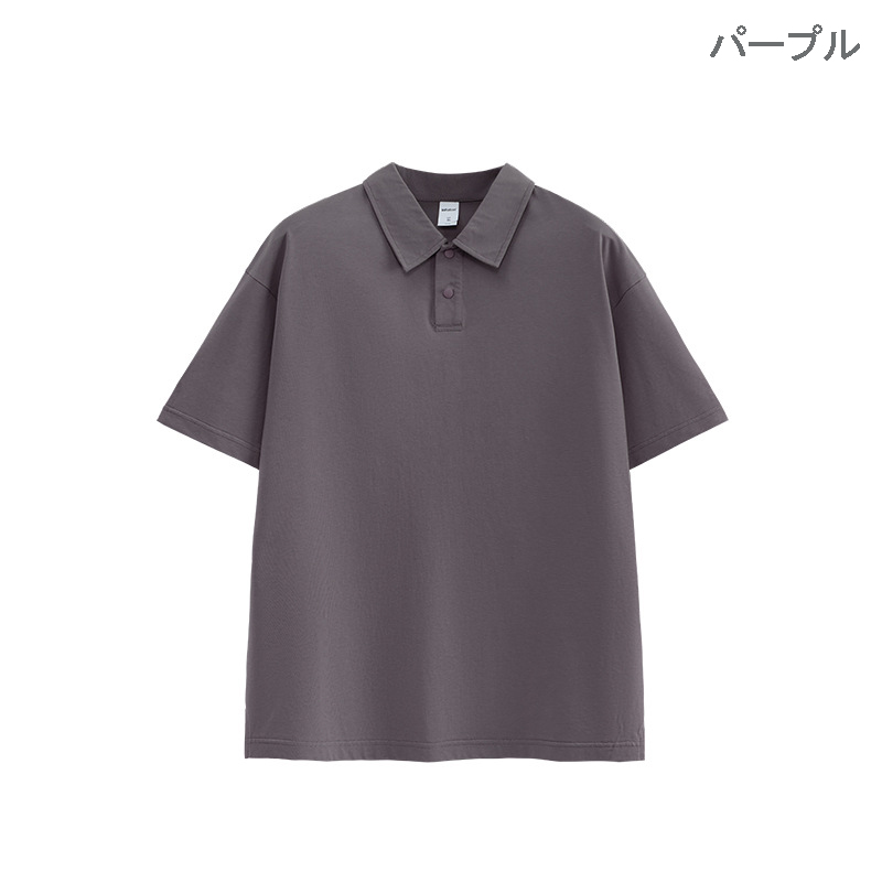 無地半袖ポロシャツ男女兼用カジュアル春夏新作