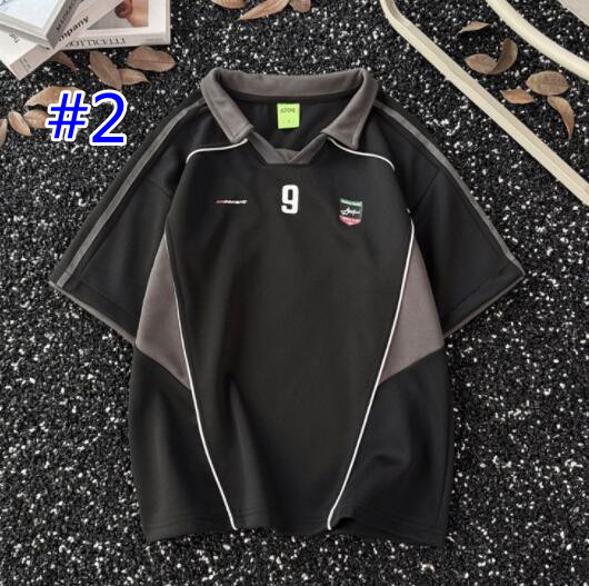 半袖ポロシャツ配色切り替え男性用上着